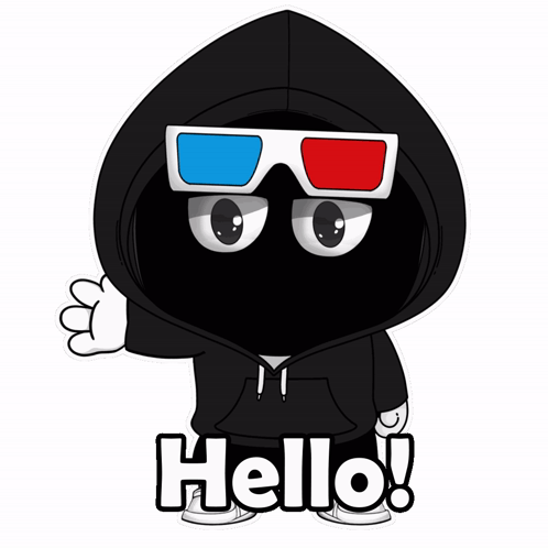 Playful greeting character